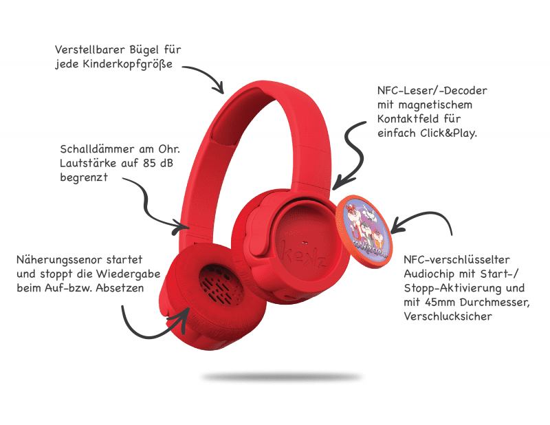 Headphone call-outs red